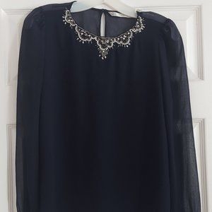 Zara Trafaluc Blue Top